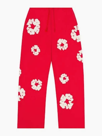 Denim Tears Cotton Wreath Baggy Sweats "Red"