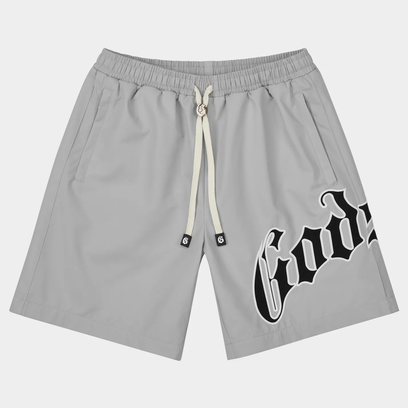 Godspeed OG Logo Nylon Shorts "Grey/Black"