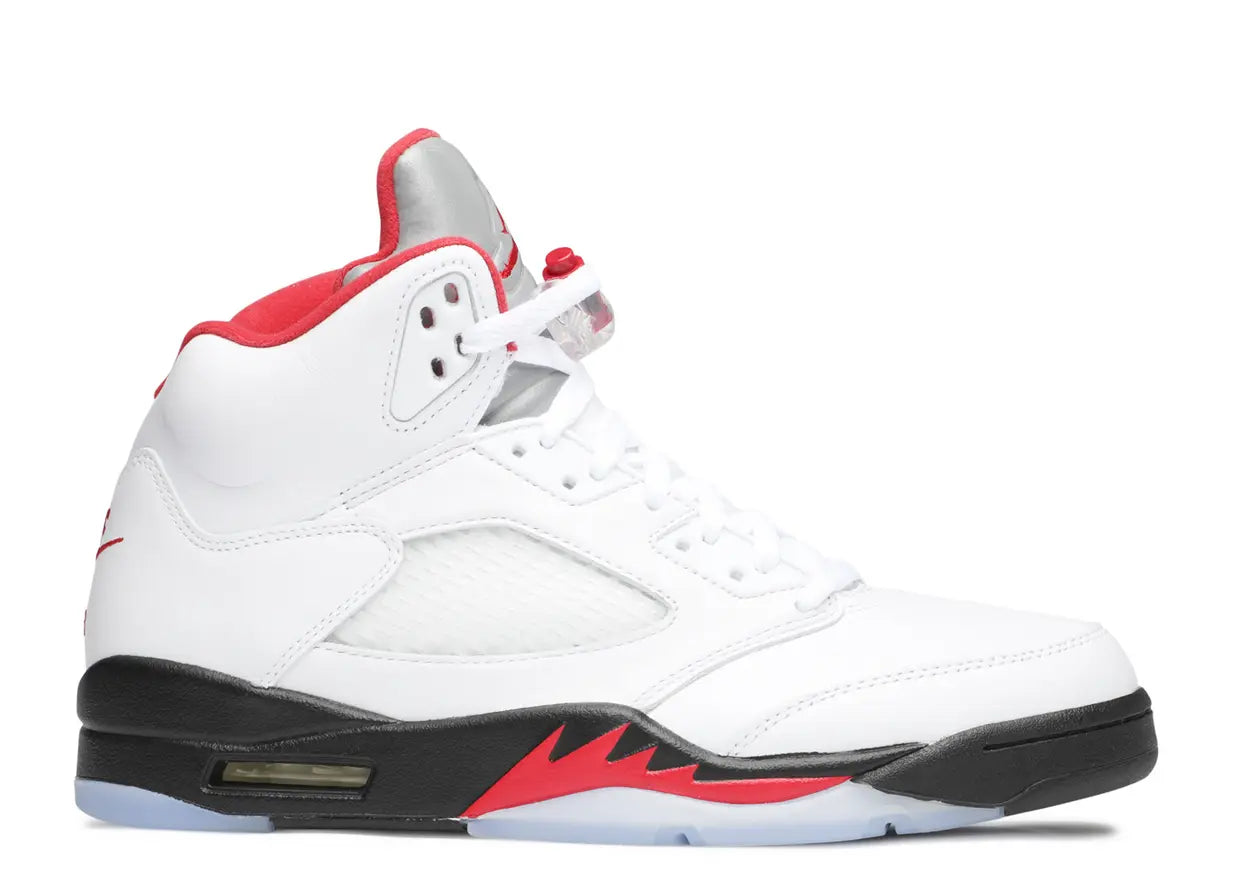 Jordan 5 "Fire Red Silver Tongue"