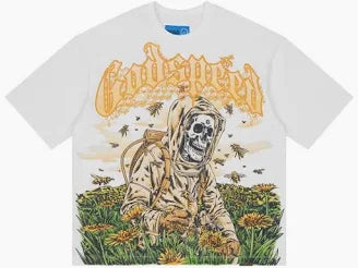 Godspeed Tee "Save The Bees White"