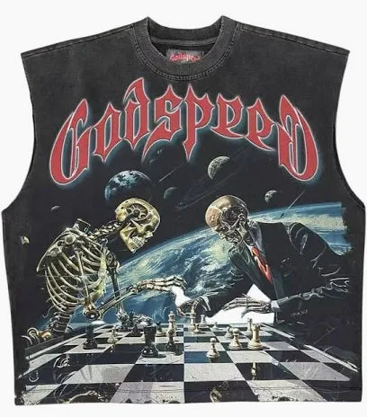Godspeed Sleeveless "Checkmate Black"