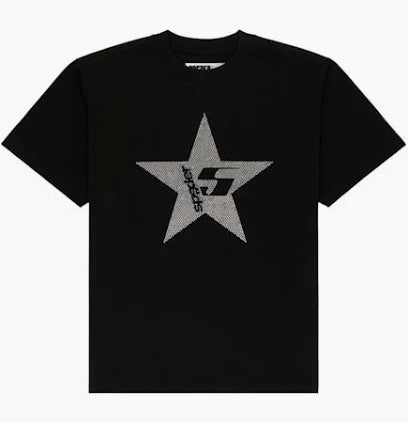 Sp5der Tee "Rhinestone Black Star"