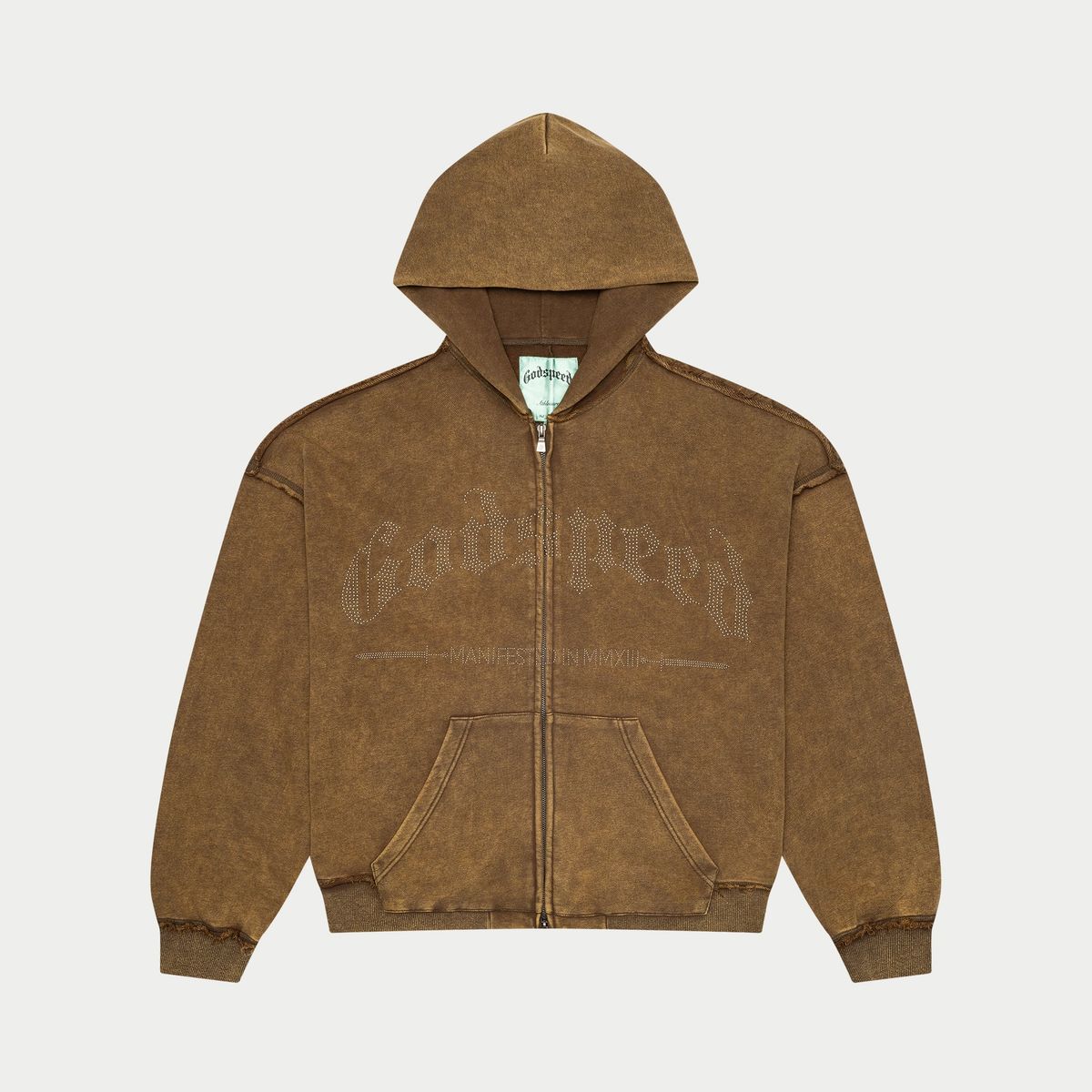 Godspeed Zip Up "Olive Studded OG Logo"