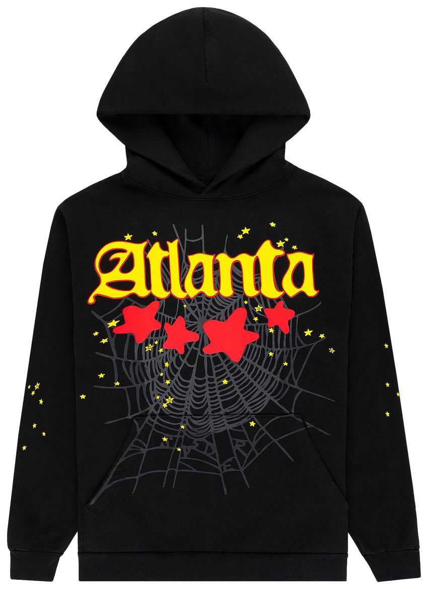 Sp5der Hoodie "Atlanta Blk/Red/Yellow"