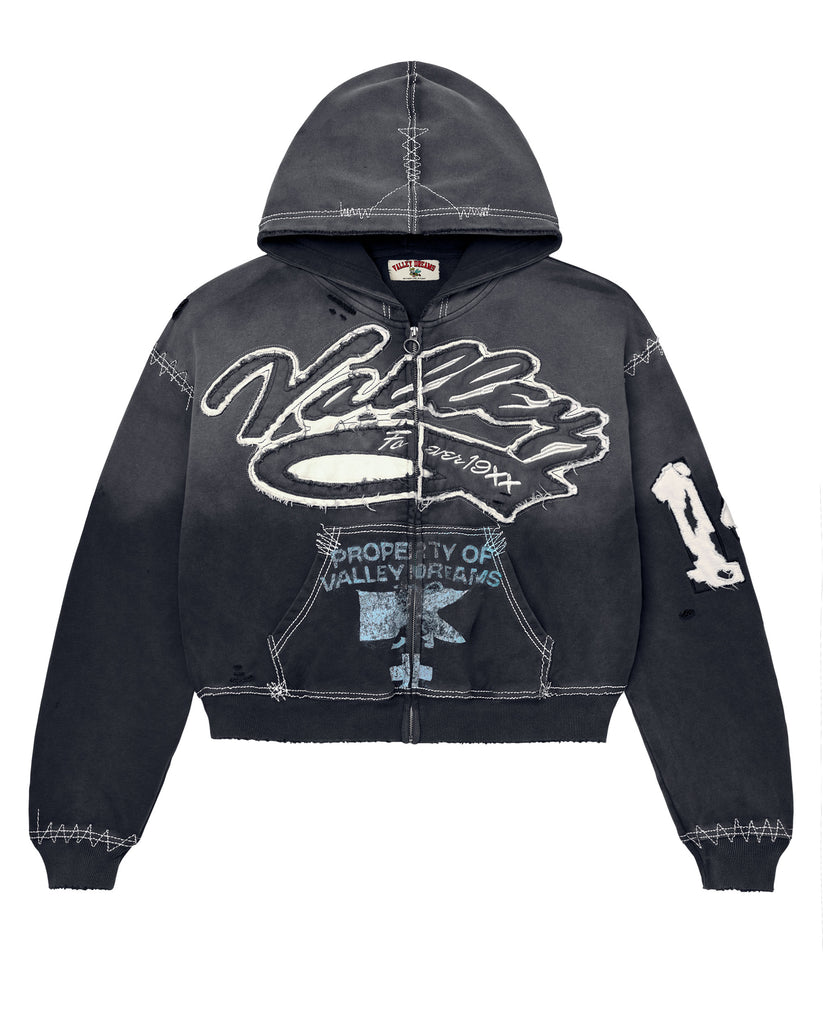 Valley Zip Up "Religion Black"