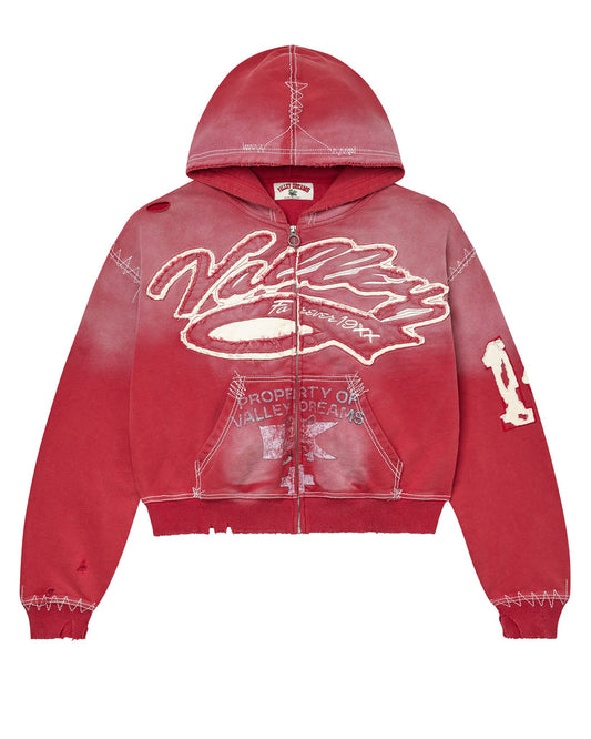 Valley Zip Up "Religion Red"