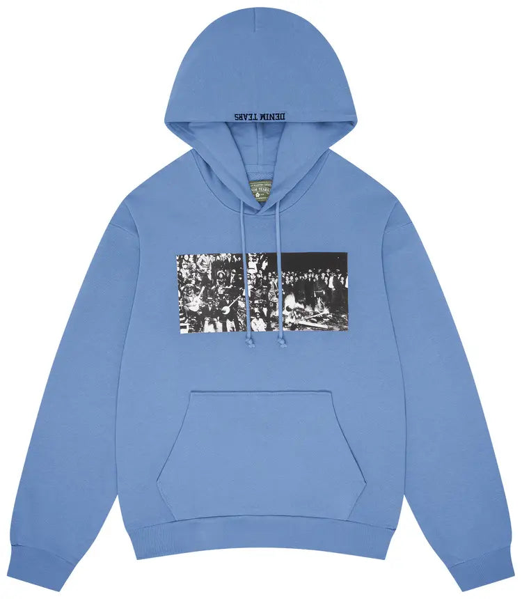 Denim Tears Hoodie "Black Entertainment Dusty Blue"