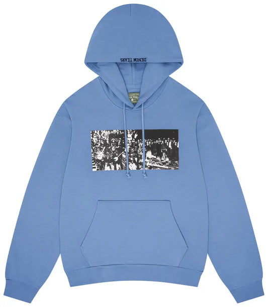 Denim Tears Hoodie "Black Entertainment Dusty Blue"