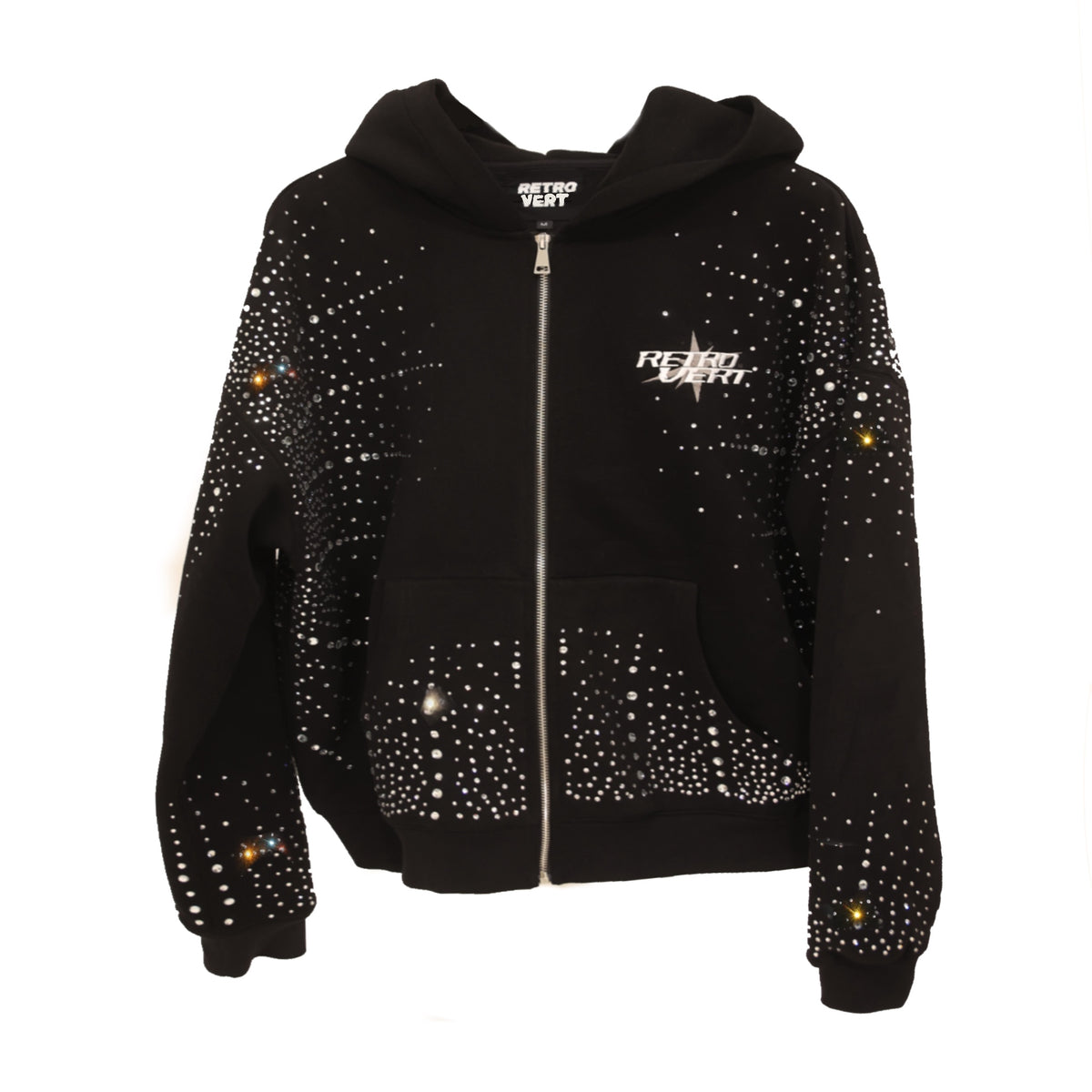 Retrovert Zip Up "Black Rhinestone"