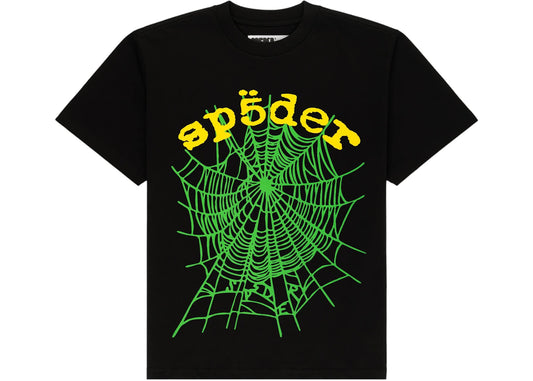 Sp5der OG Web Tee "Blk/Grn/Ylw"