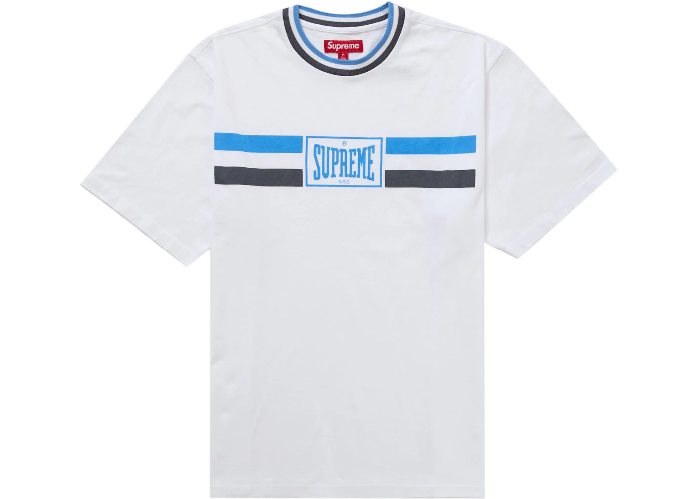 Supreme Tee "Warm Up Stripe White"