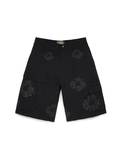 Denim Tears Cargo Shorts "Mono Wreath Black"