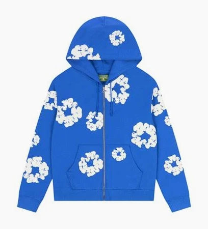 Denim Tears Cotton Wreath Zip Up "Blue"