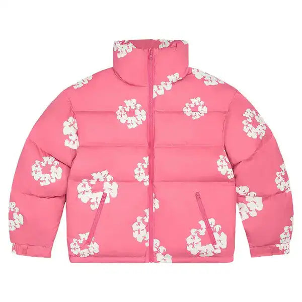 Denim Tears Puffer Jacket "Pink/White"