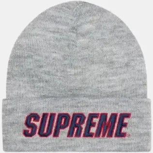 Supreme Beanie Slant "Grey/Navy/Red"