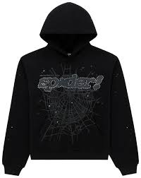 Sp5der Hoodie "Rhinestone Punk V2 Black"