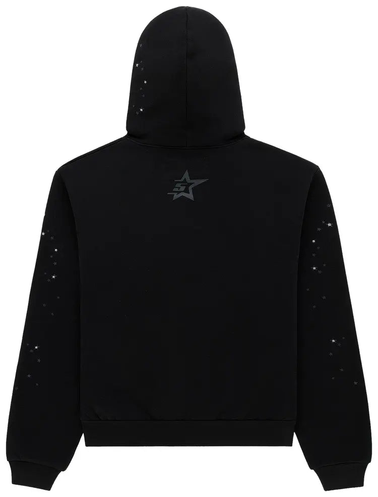 Sp5der Hoodie "Rhinestone Punk V2 Black"