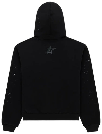Sp5der Hoodie "Rhinestone Punk V2 Black"