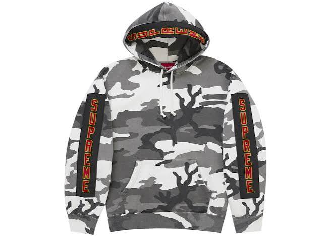 Supreme Woven Patches Hoodie "Snow Camo"