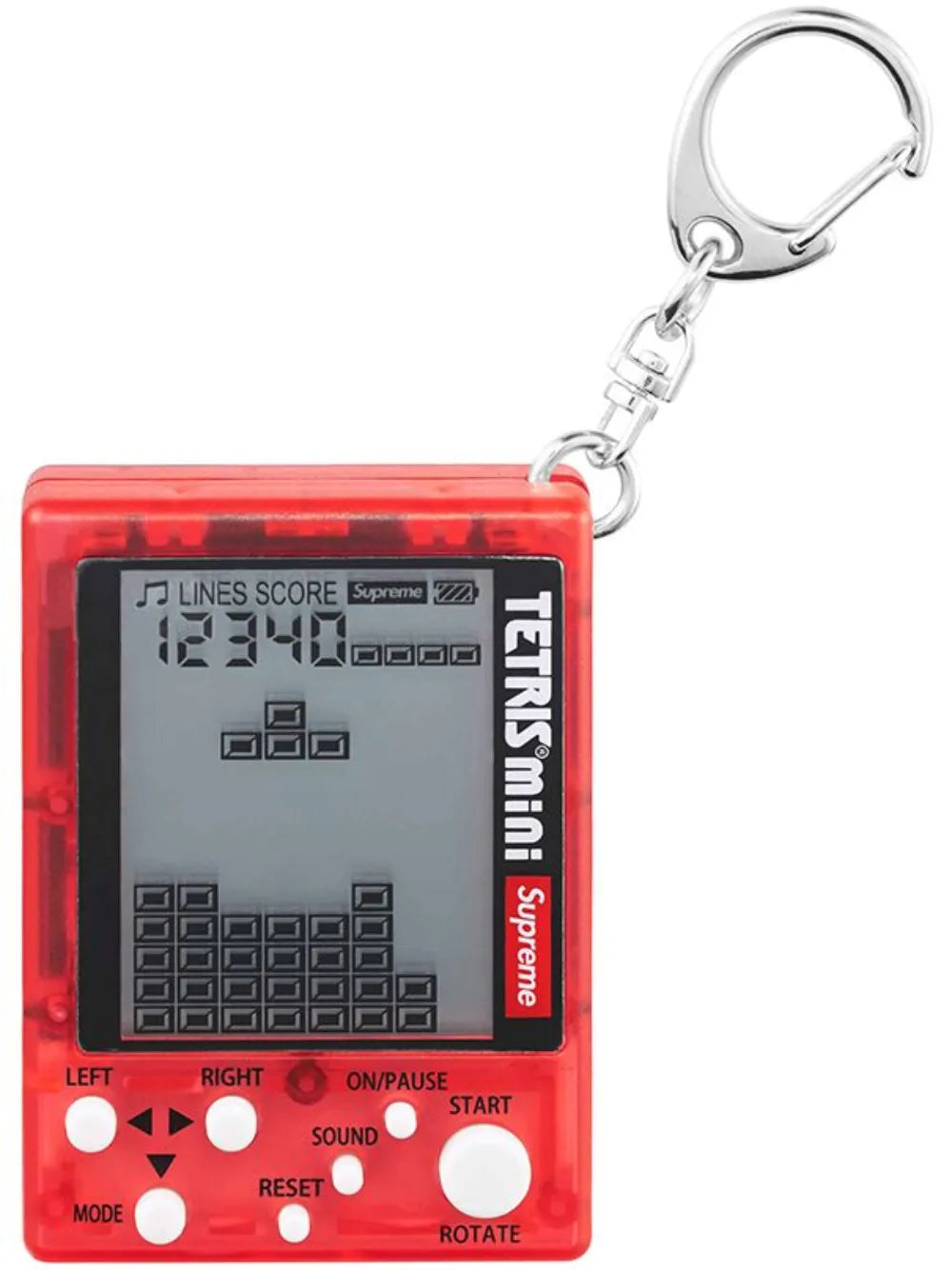 Supreme Tetris Mini Keychain Red